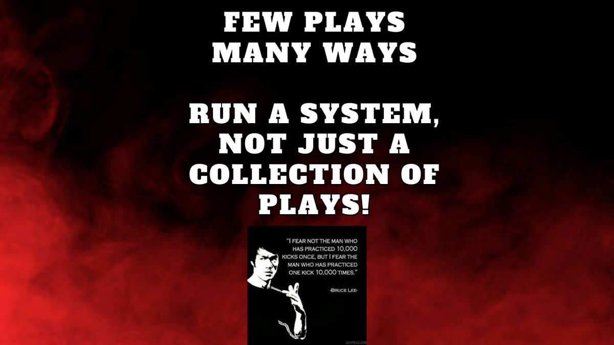 Coaches!
Do not flood your playbook with 100s of plays!
Run your base plays, rep them to perfection, and then create variations with tags, formations, motions, and shifts!

Few Plays, Many Plays!
Follow for more OL/Run Game Content!