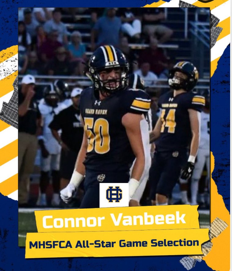 Grand Haven Bucs Football (@ghbucsfootball) on Twitter photo Congrats <a href="/connorvanbeekk/">Connor VanBeek</a> for being selected to play in the MHSFCA All-Star Game. Connor will be playing for the West Team on June 21st at Lawrence Tech University. <a href="/GHBucsFootball/">Grand Haven Bucs Football</a> Congrats <a href="/connorvanbeekk/">Connor VanBeek</a> for being selected to play in the MHSFCA All-Star Game. Connor will be playing for the West Team on June 21st at Lawrence Tech University. <a href="/GHBucsFootball/">Grand Haven Bucs Football</a>