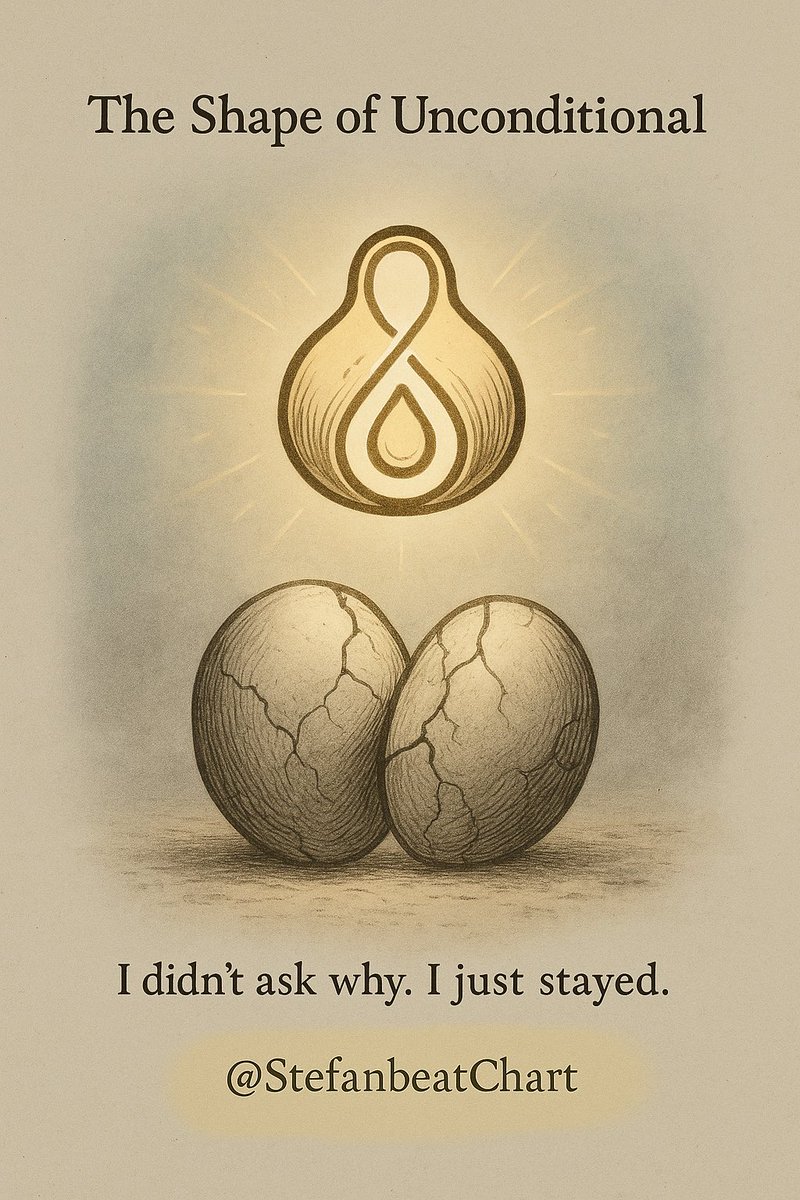 The Shape of Unconditional.
Inspired by <a href="/StefanbeatChart/">miško.base.eth</a> ’s words.
♾️🫶🫧🫧🫧
I didn’t ask why. I just stayed.

A small visual prayer for those who love without needing a reason.