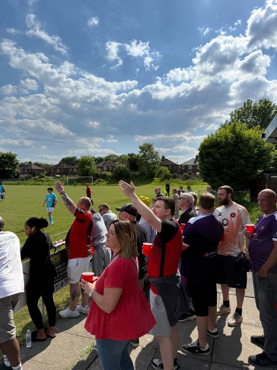 6-0 Full time Kleon ⚽️⚽️ Palmer ⚽️  McDowell ⚽️ Hampson ⚽️ Ebibu ⚽️. Massive effort from <a href="/hydeunited/">Hyde United FC 🐯</a> massive today coming supporting the boys 
Loved the <a href="/FusedSport/">Fused Sport</a> <a href="/fusedSPORTMCR/">Fused Sport - Manchester</a> kits so much they bought us out.