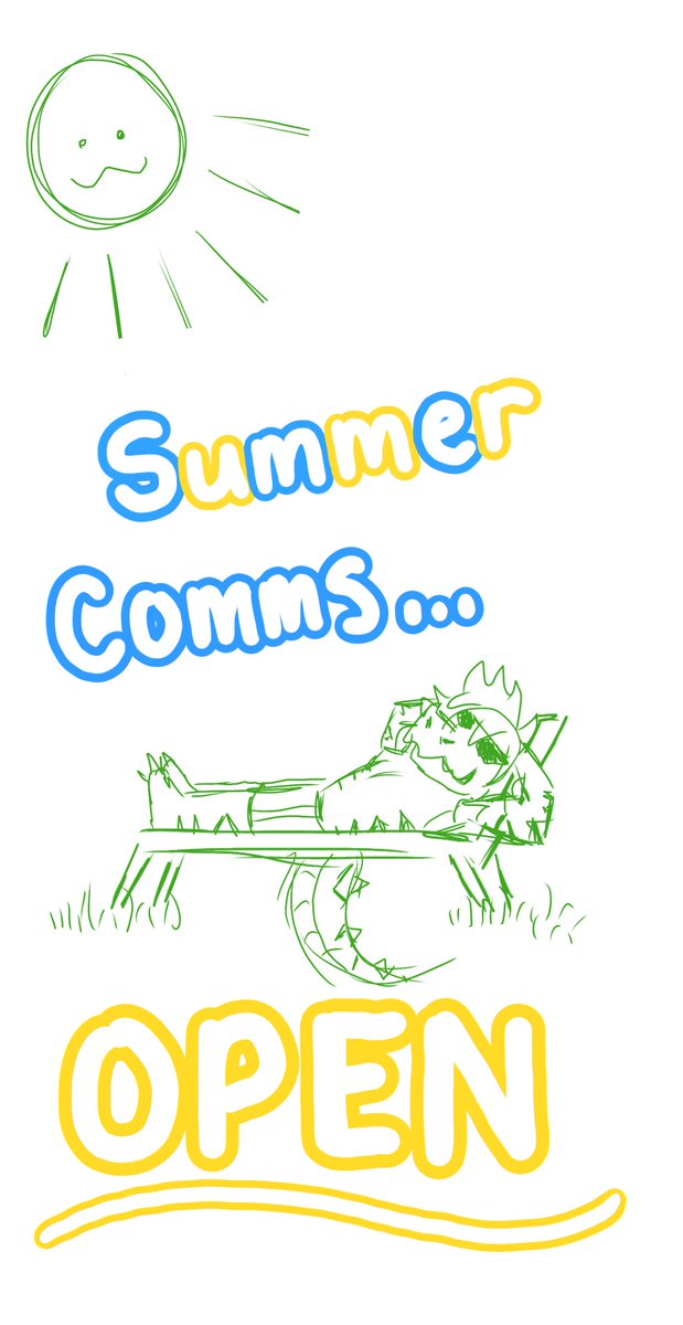 DraloGator's tweet image. My Summer Comms are now open!!
Iβll be accepting commissions all throughout the summer, which means the form will always be open for submitting! (Unless it gets way too much but I doubt thatβll happen haha)
Check link bio for anything youβll need! Thank you!! π