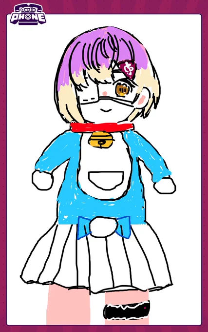 自分が描いた部分があるキメラ絵
1枚目 胴
2枚目 頭
3枚目 足 