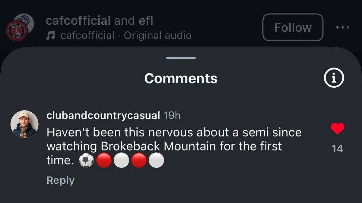 Just seen this absolute gem on #CAFC instagram. 😂