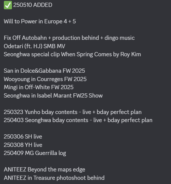 ATEEZ Content Masterlist tweet media