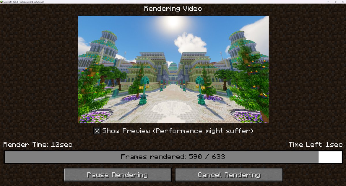 lol my new build is so big that i had to buy an entirely new PC to render out the replay mod footage 😅

its finally arrived though so shouldnt be much longer! ❤️