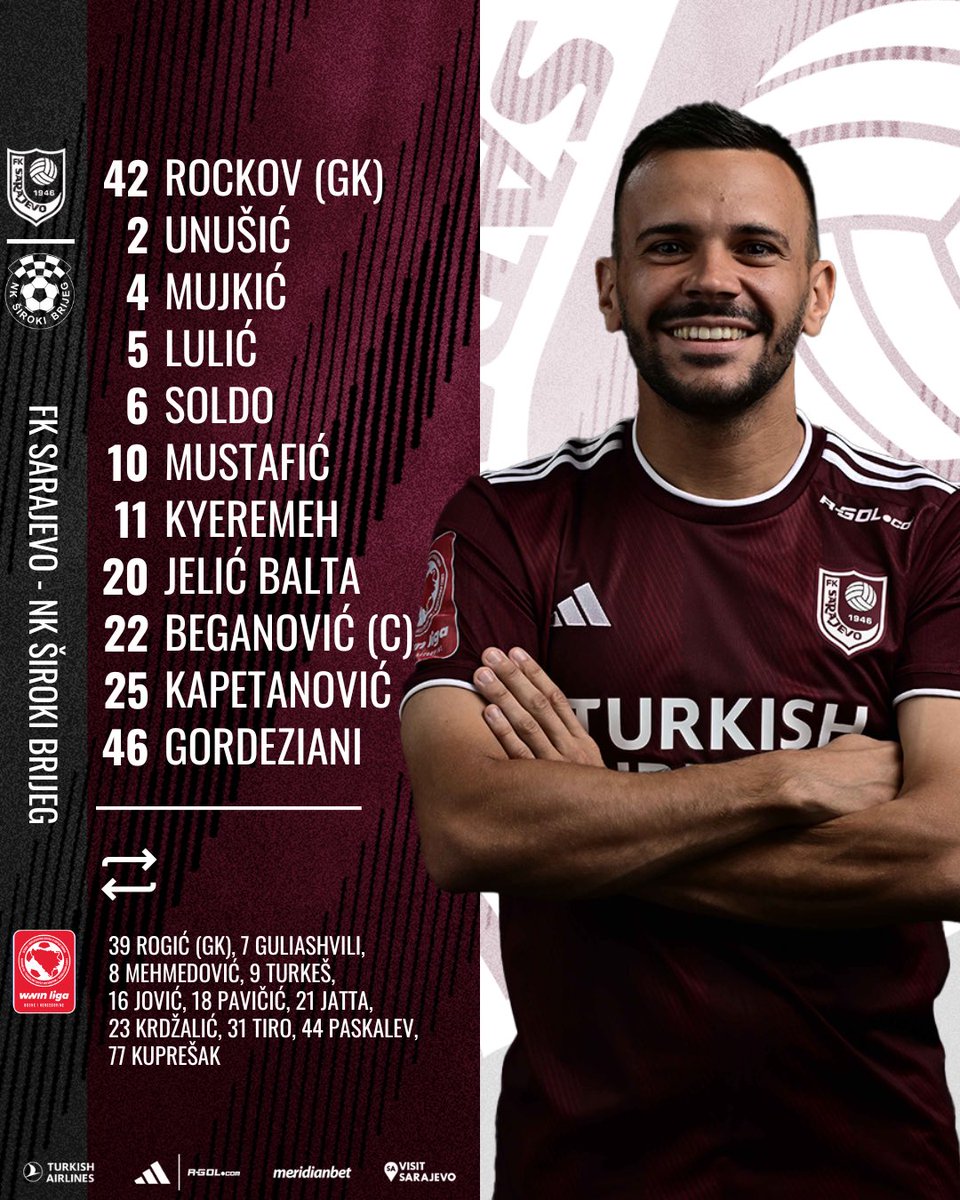 -60’ | Početni sastav za #FKSŠIR