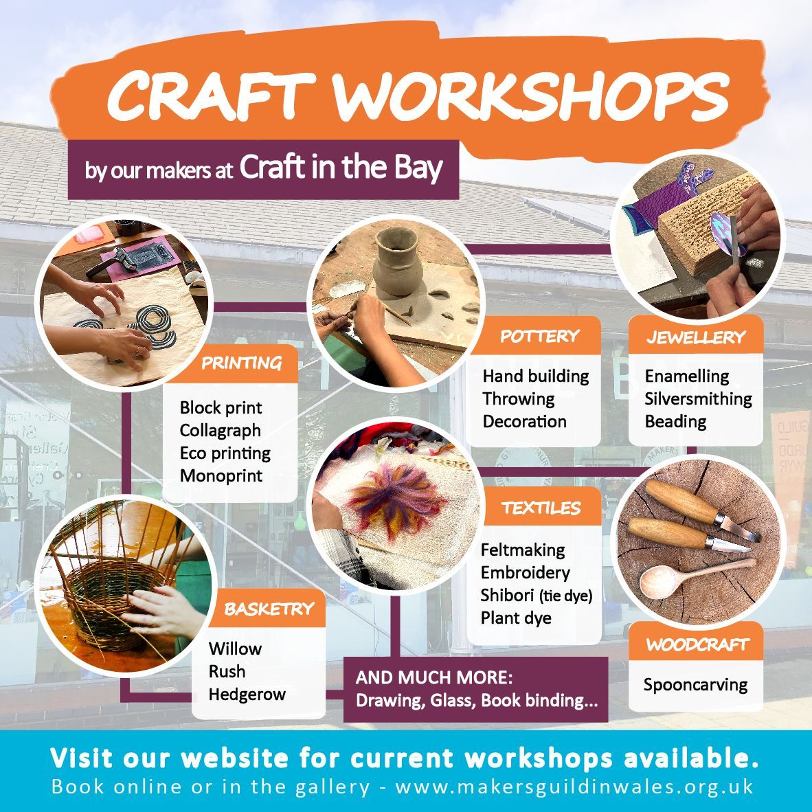 * Calling all Craft Enthusiasts *

 If you are looking for a fabulously fun and creative day out come along to Craft in the Bay, we have many amazing craft workshops to choose from.

Visit our website (link in bio), to see the workshops we currently have available to book.