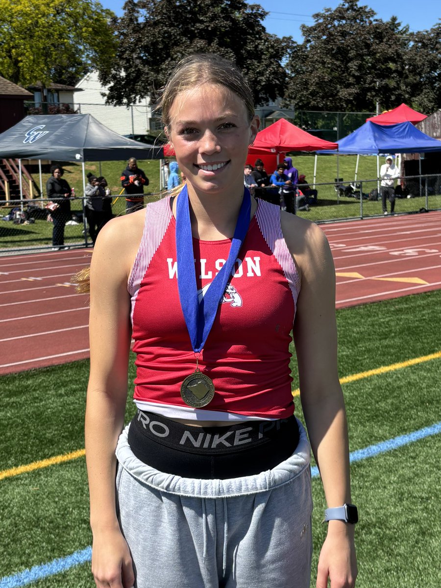 Paul Roberts (@paulrobertscuse) on Twitter photo Wilson junior Violet Houck set a school record in the 100 meter hurdles at 14.29
Houck finished first 🥇 and her teammate Jade Lee was second (14.59)
at the BCIAA Championships.
Lee is a freshman.
<a href="/Wilson_Bulldogs/">Wilson Athletics</a>
<a href="/BCIAASports/">BCIAASports</a>
<a href="/CentralPARunner/">CentralPARunner</a>
<a href="/PennTrackXC/">MileSplit Pennsylvania</a> Wilson junior Violet Houck set a school record in the 100 meter hurdles at 14.29
Houck finished first 🥇 and her teammate Jade Lee was second (14.59)
at the BCIAA Championships.
Lee is a freshman.
<a href="/Wilson_Bulldogs/">Wilson Athletics</a>
<a href="/BCIAASports/">BCIAASports</a>
<a href="/CentralPARunner/">CentralPARunner</a>
<a href="/PennTrackXC/">MileSplit Pennsylvania</a>