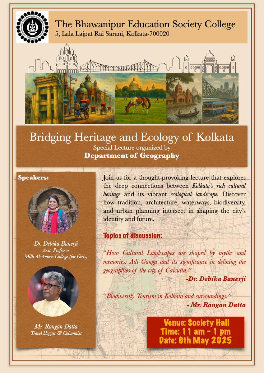 Spoke a bit about cultural landscapes, that are (re) created through memories, tracing it from the understandings of Geography. Adi Ganga became a dynamic entity-its existence questioned, dissected. Thanks to <a href="/TheBhawanipur/">TheBhawanipur</a> and Geo dept. Shared space with Cospeaker <a href="/rangan_datta/">Rangan Datta</a>