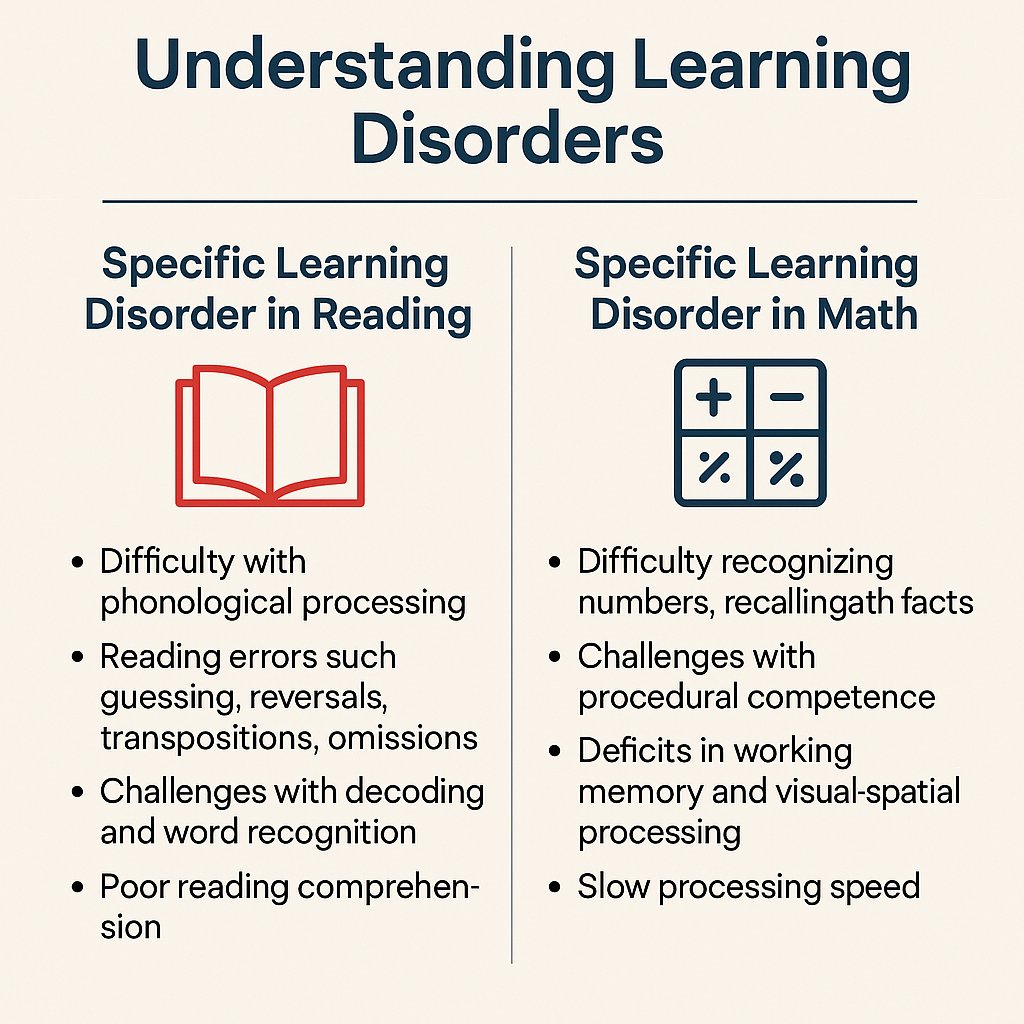 TechEduExpert's tweet image. اضطرابات التعلم ليست مجرد صعوبة في الدراسة، بل تشمل تحديات في القراءة 🧠 والحساب ➕➖
من أبرز العلامات:
صعوبة في التمييز بين الأصوات
أخطاء في القراءة مثل العكس أو الحذف
بطء في استيعاب المسائل الحسابية
ضعف في الذاكرة العاملة وسرعة المعالجة
ندعم كل طفل يواجه هذه التحديات.