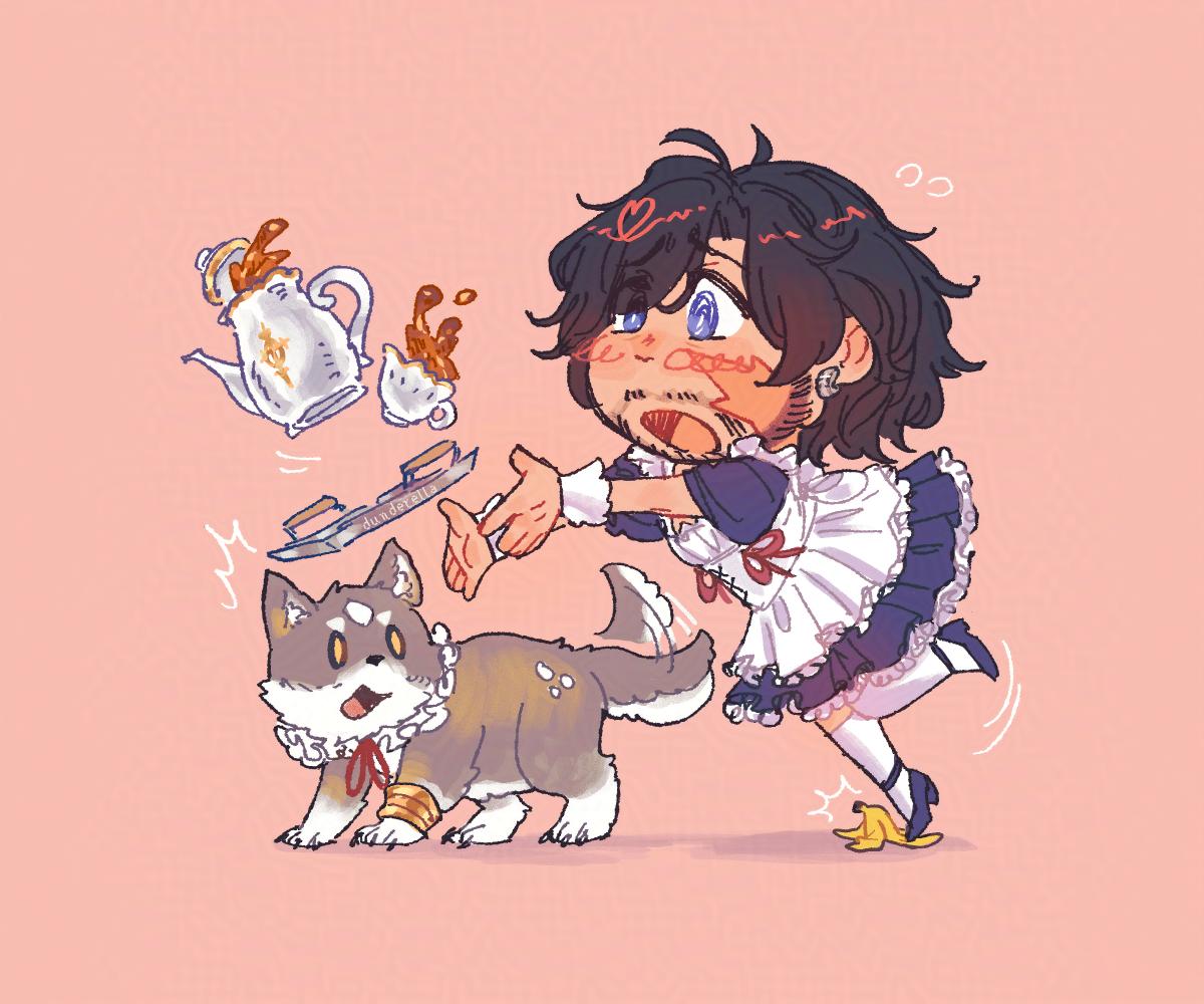dunderella's tweet photo. ( FFXVI / FF16 ) #メイドの日 

watch out clive! https://t.co/aZDvUbjOVw