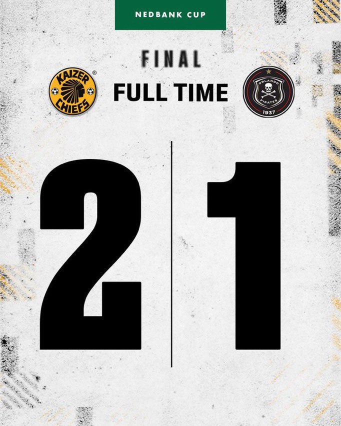 Stunning #NedbankCupFinal 

First silverware in a decade for the Chiefs.

Amakhosi for life. Great fight from the Bucs.