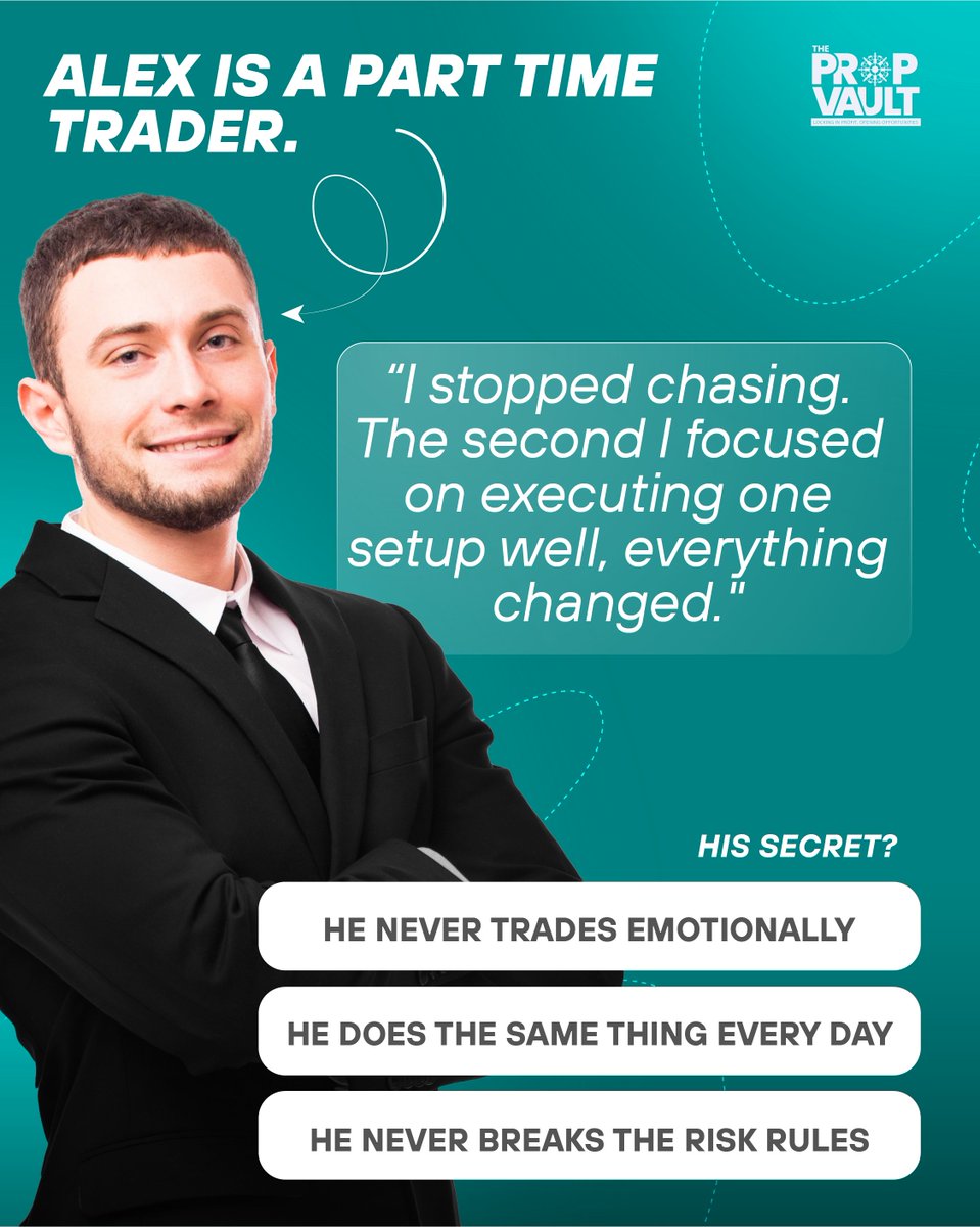 ThePropVault_'s tweet image. If you want to see success in your trading... then start thinking like Alex!
Stick to a plan, remove the emotions and trade like a robot! 🤖
thepropvault.com