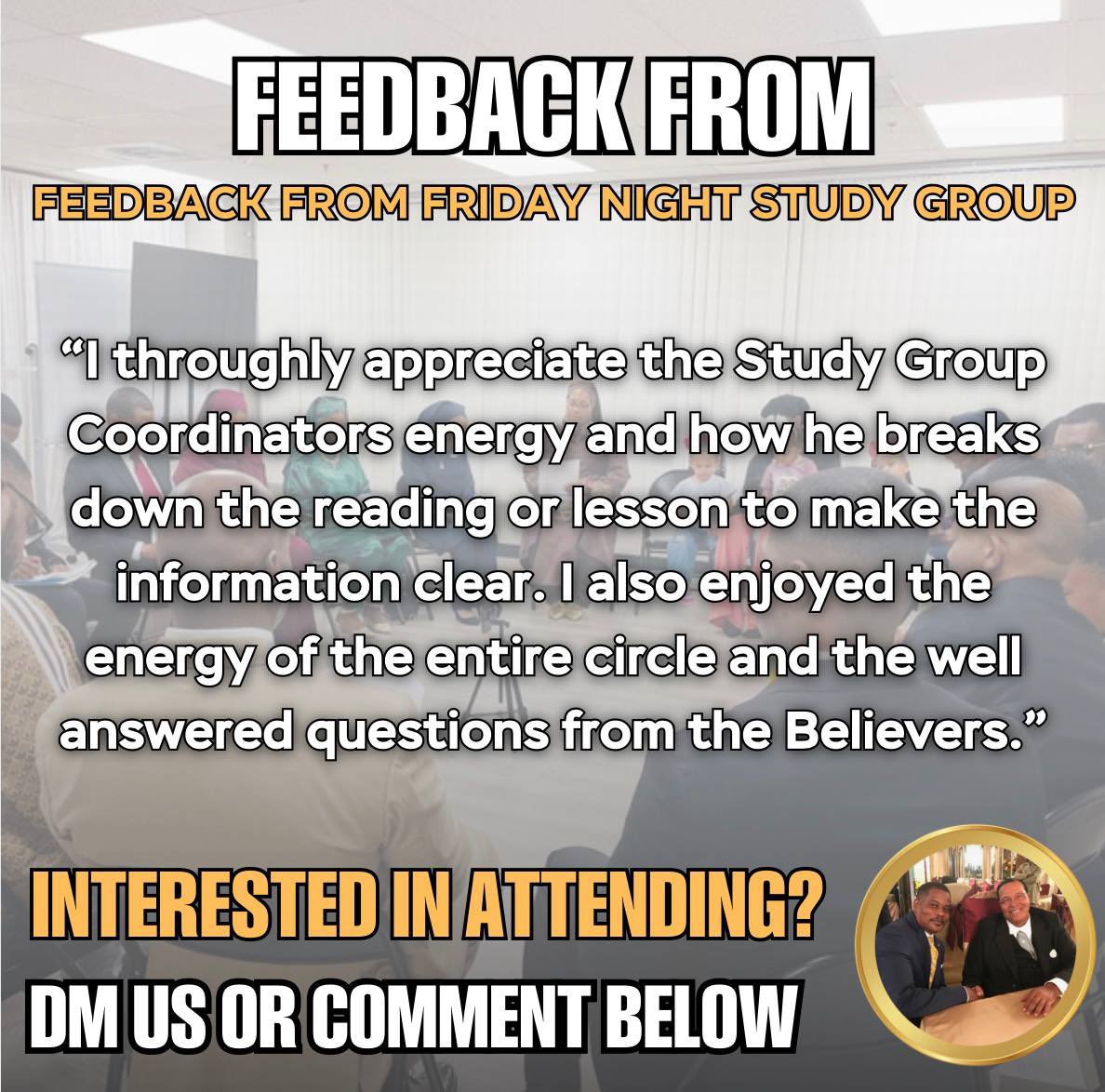 NOIWaxahachie's tweet image. APIDTA! ✊🏾 Here’s a few remarks of feedback that was shared regarding last night's Study Group from the believers &amp;amp; guests!

#NationofIslam

#GodFamilyNation

#6thMosque

#NOIWaxahachie

#Feedback