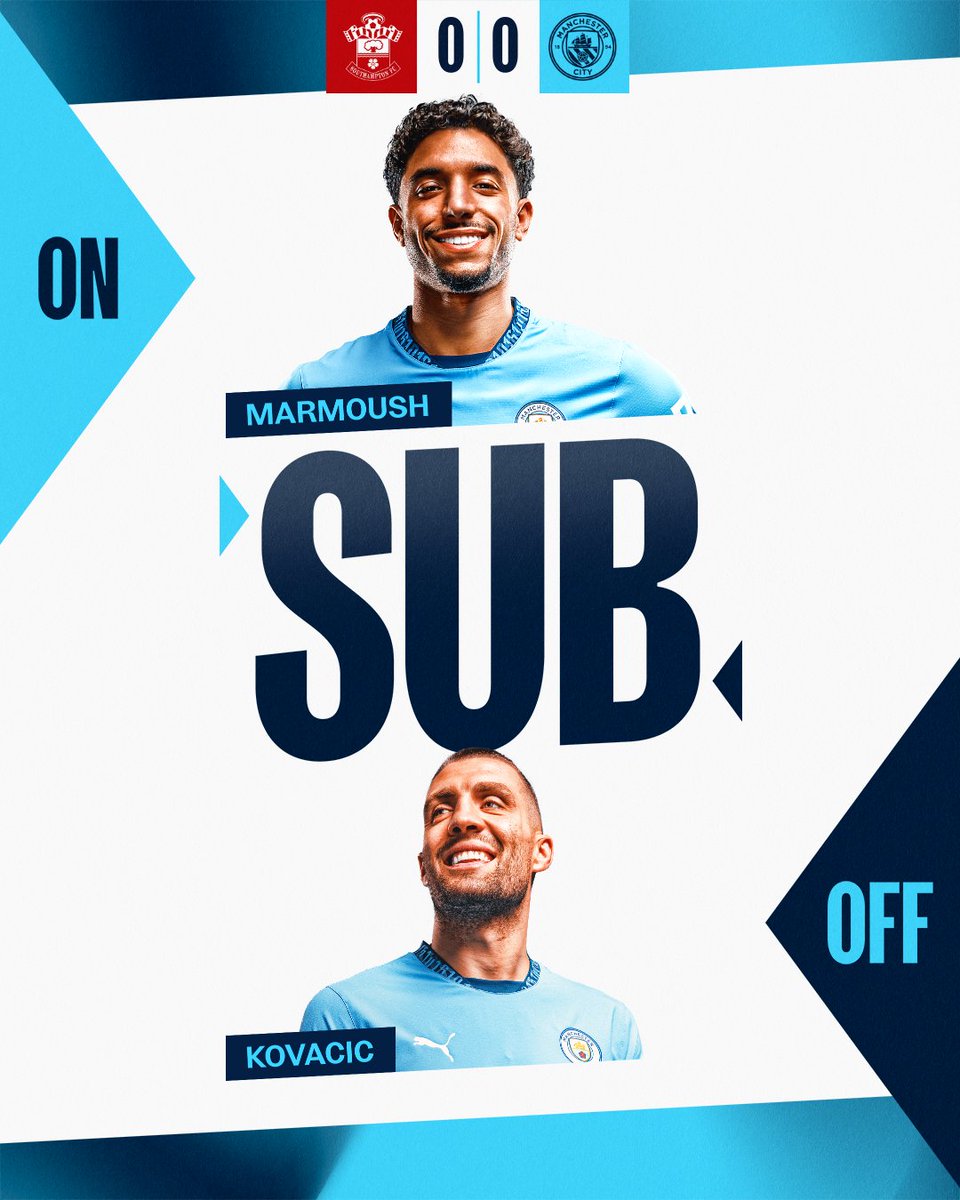 ManCityPT's tweet image. CITY TROCA🔄

🔴 0 x 0 🔵 | #SOUMCI