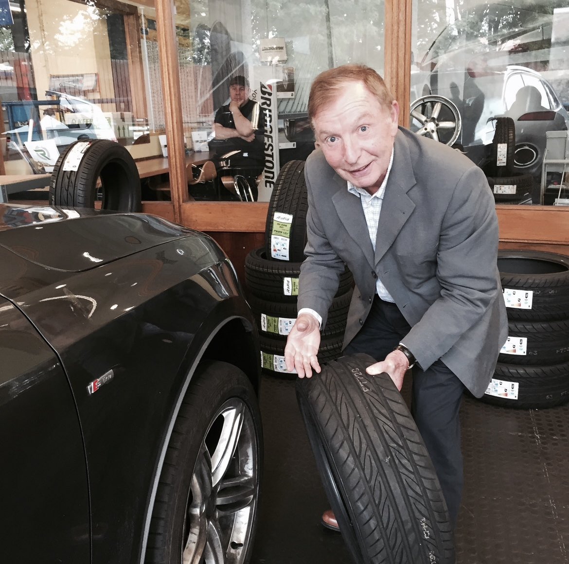 The mark of the man. Sir Tom Farmer built the world's biggest independent tyre and automotive chain then sold it for £1 billion. However he couldn’t resist fixing my puncture at the age of 75. Humble and generous to the end. He will be much missed.