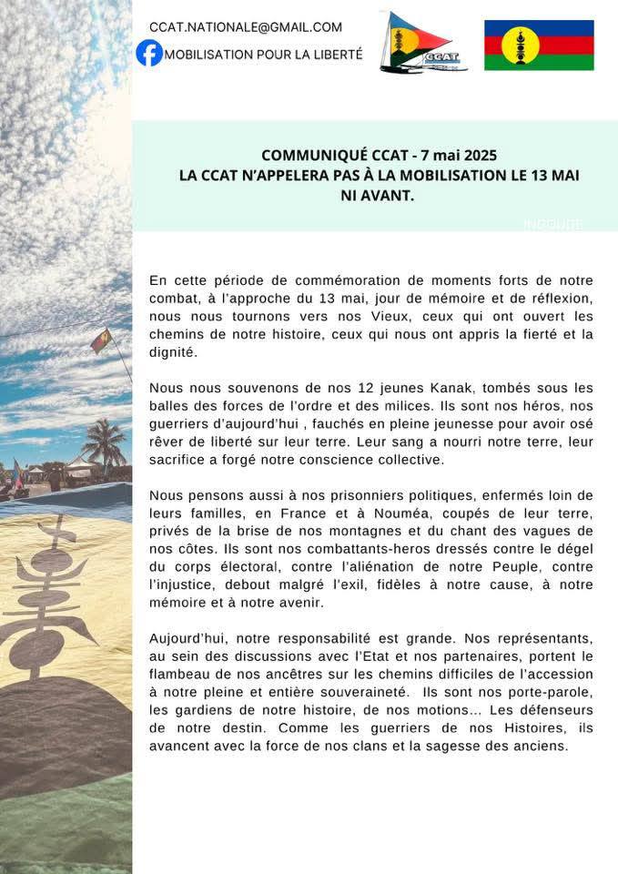 Communiqué CCAT - 7 mai 2025