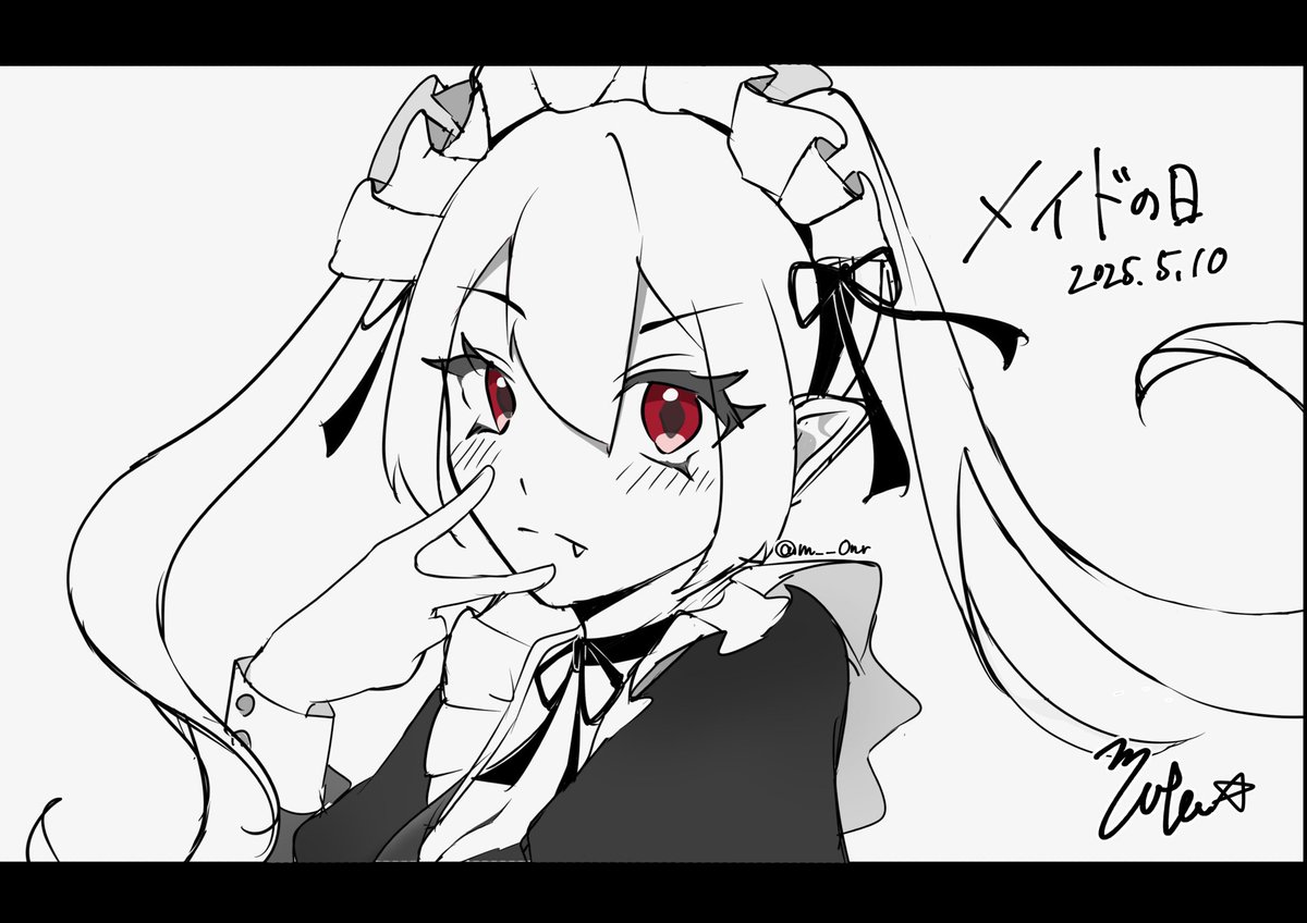 rkgk😈遅刻💦 #めいどの日 #イラスト