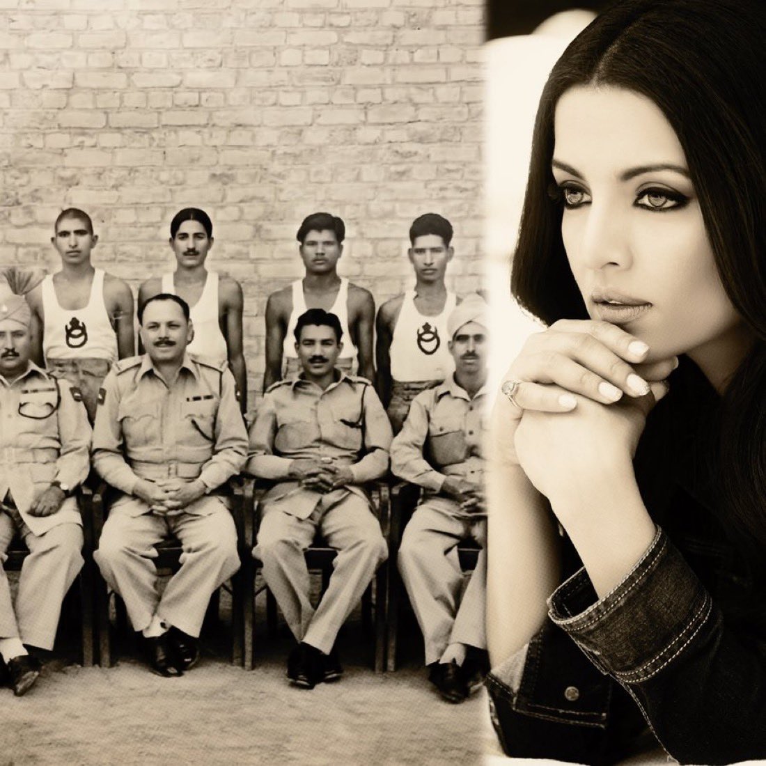 HISTORY OF BACKSTABBING- 
(MY GRANDFATHER COLONEL E FRANCIS &amp; GENERAL AYUB KHAN ) ( Brothers in arms to adversaries )   
With violation of ceasefire by Pakistan history of backstabbing repeats itself. 

My maternal grandfather, Colonel Eric Francis, ( Rajrif) sits here as a young