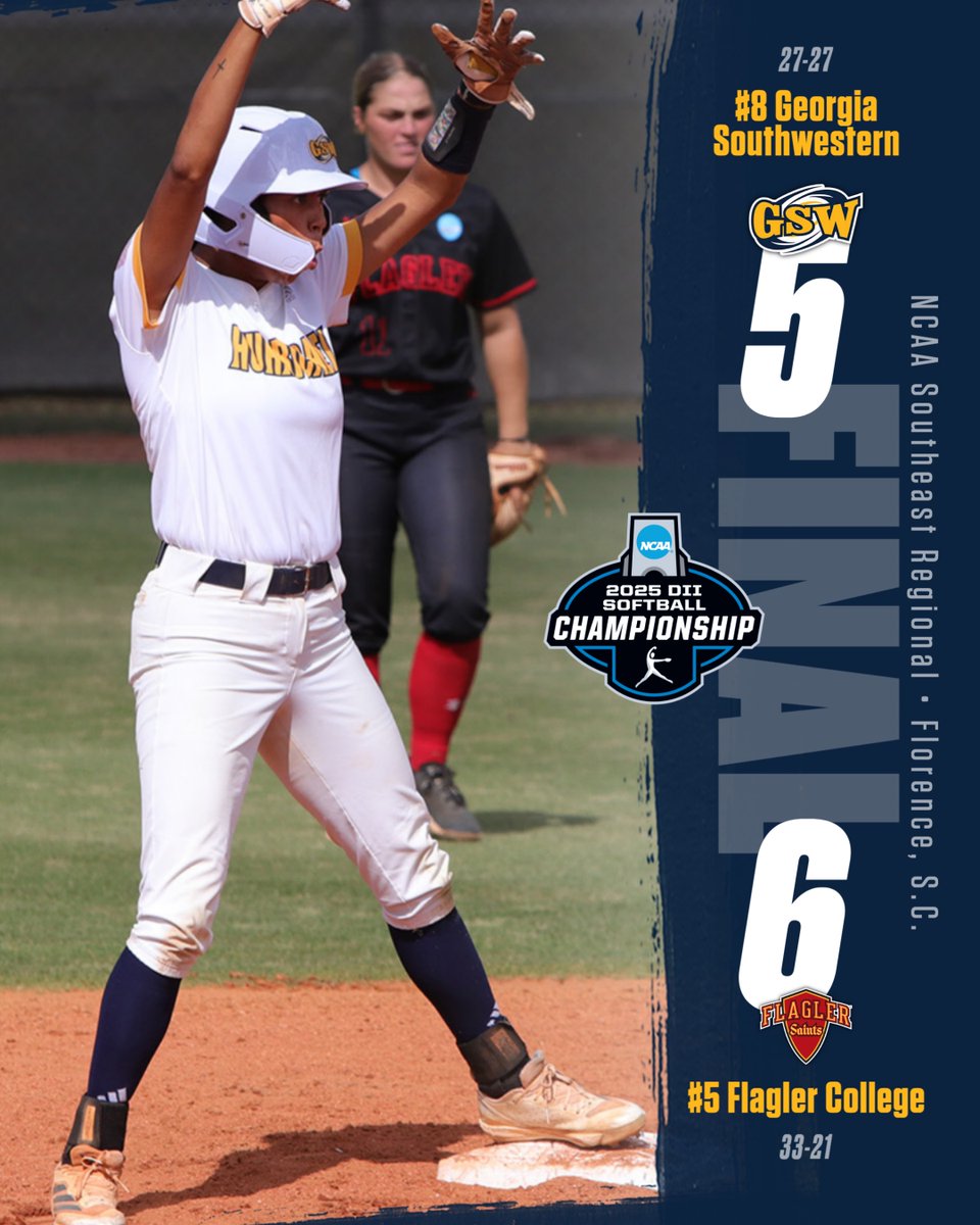 GSW Athletics (@gswathletics) on Twitter photo Heartbreak for the Lady Hurricanes to close out their historic 2025 season ๐
<a href="/_GSWSoftball/">GSW Softball</a> erupted for 5 runs in the 6th to take the lead vs. Flagler on Friday, but lost on a walk-off in the 7th.
Madison Banks- 2-4, 2B, 2 RBI, 5 hits in regional to lead GSW
Ashlyn Rogers- 2B Heartbreak for the Lady Hurricanes to close out their historic 2025 season ๐
<a href="/_GSWSoftball/">GSW Softball</a> erupted for 5 runs in the 6th to take the lead vs. Flagler on Friday, but lost on a walk-off in the 7th.
Madison Banks- 2-4, 2B, 2 RBI, 5 hits in regional to lead GSW
Ashlyn Rogers- 2B