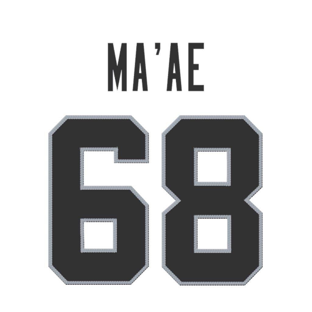 NFL Jersey Numbers (@nfl_jersey_num) on Twitter photo Las Vegas Raiders EDGE Treven Ma'ae (<a href="/TrevenMaae/">Treven Ma'ae</a>) is wearing number 68. Last assigned to Andre James. #RaiderNation Las Vegas Raiders EDGE Treven Ma'ae (<a href="/TrevenMaae/">Treven Ma'ae</a>) is wearing number 68. Last assigned to Andre James. #RaiderNation