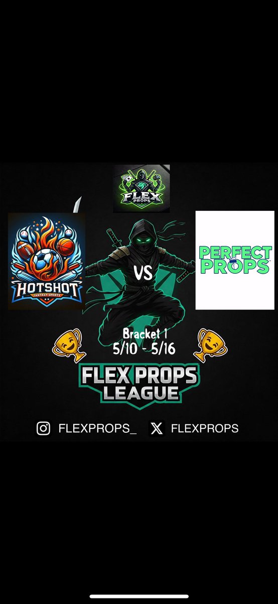 Matchup with <a href="/hotshotfantasy/">HotShot Fantasy Sports</a> for the first round of <a href="/flexprops/">🍀 Flex 🥷🏾 Props 💸</a> league! Just dropped my first play of the tournament! Can’t wait to compete 🔥