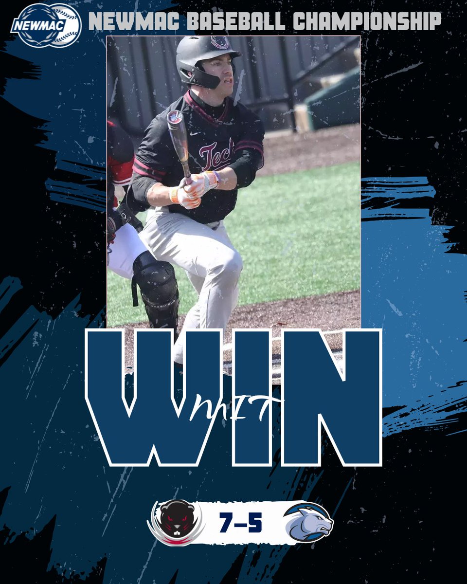 NEWMACsports's tweet image. NEWMAC BASEBALL CHAMPIONSHIP ⚾

No. 3 @MITAthletics comes back to win on a walk-off HR from CJ McCarthy in the 9th, downing No. 5 Wheaton, 7-5. 

MIT advances to play in the 3:00 game. 

#GoNEWMAC // #WhyD3
