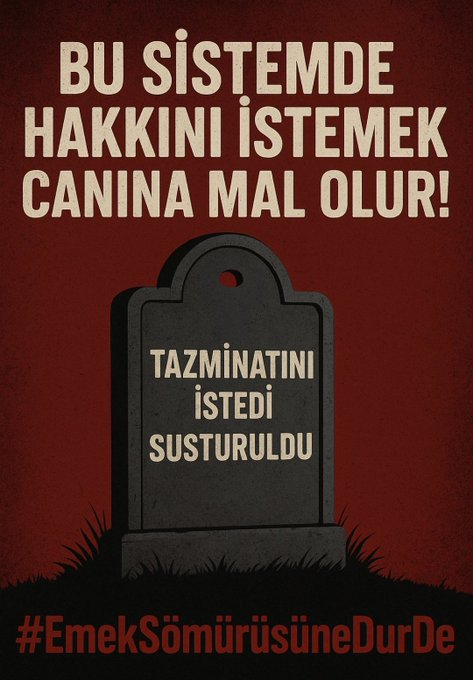 Susmayacağız! #EmekSömürüsüneDurDe tagına destek olalım, hakkımızı savunalım! 💪✊