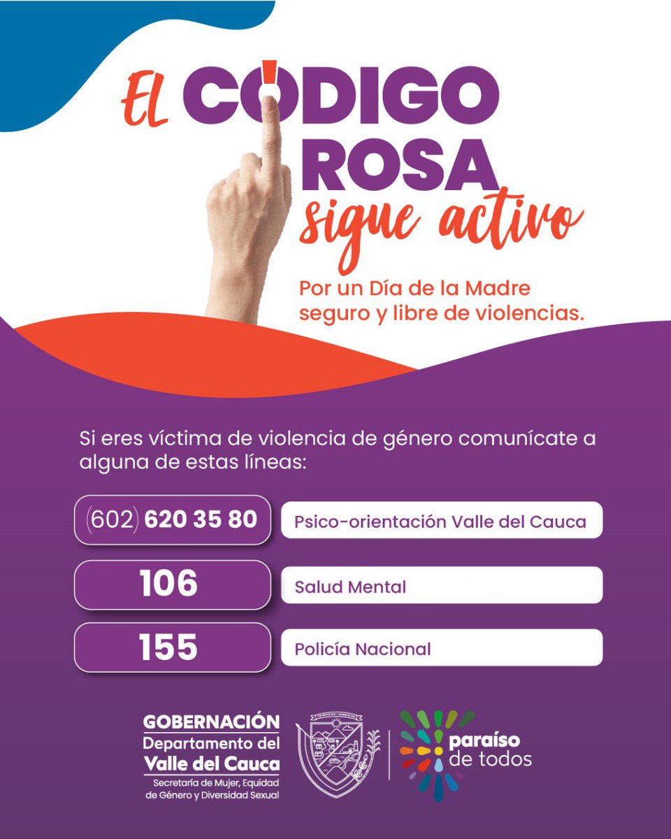 equidadvalle's tweet photo. Si necesitas ayuda, conoce nuestras líneas. 💜 https://t.co/uv73Xvo3AQ