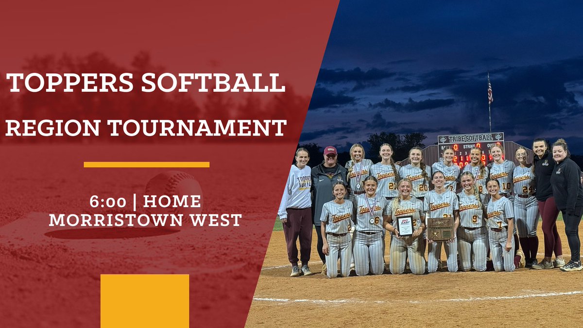 Come out and watch your Lady Toppers play in round one of the region tournament! Wear your Toppers gear and cheer these ladies on to a win! Admission is $10. Let’s go Toppers!