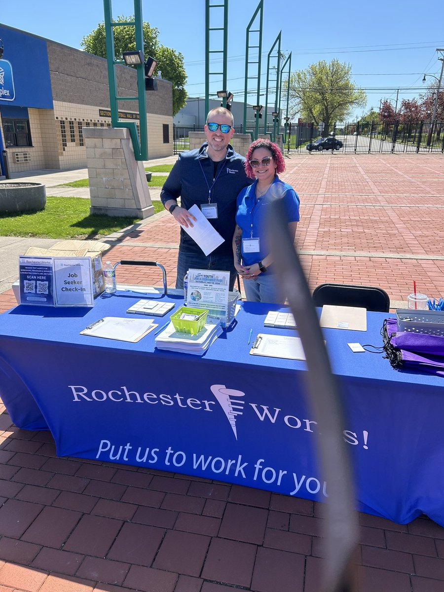 Great turnout at @rochesterworks annual Youth Job &amp; Resource Fair. Over two dozen businesses w/ 100s of jobs for #ROC teens. We’re at the Rochester Community Sports Complex till 2pm. #summerjobs #SYEP