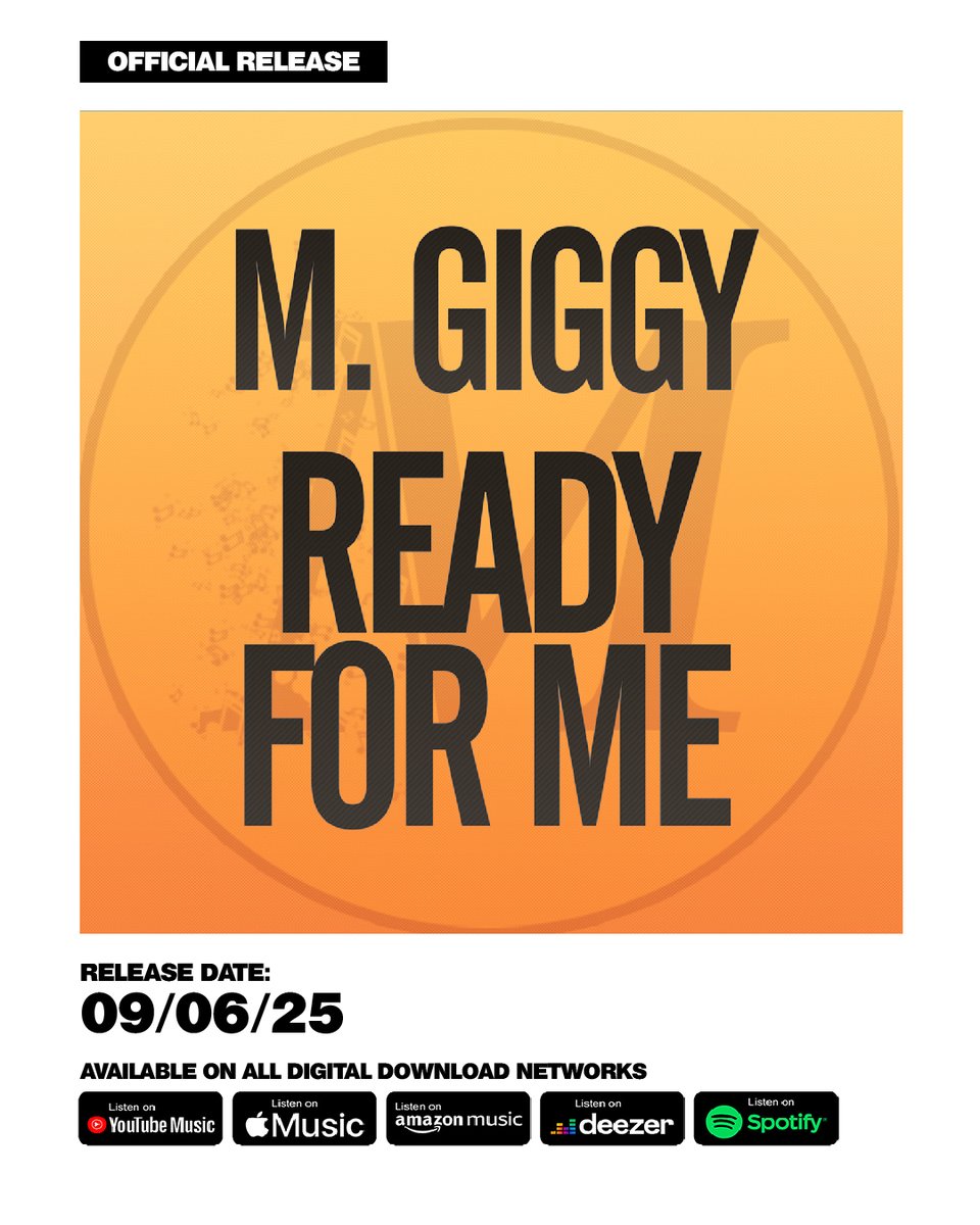 M Giggy
'Ready For Me'
Genre: UK Garage | Bassline
Label: Playaz Cliq Recordings
-
Recorded, mixed &amp; mastered at GR8-1 Music Lab, Birmingham, UK
© 2025 Playaz Cliq Recordings. All rights reserved.
playazcliq.com

#music #musico #musicas #musicos