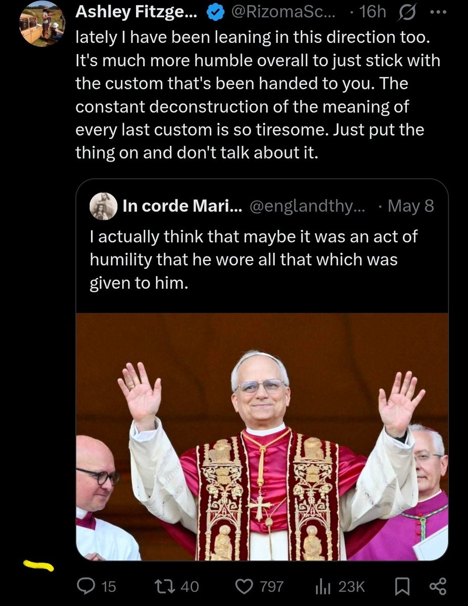 People struggle to see Aristotle's basic insight that all the virtues are habits requiring not simply following a rule but skillfully exercising judgment within context. This means one &amp; the same act (say wearing vestments) may be humble or not varying with both time &amp; person