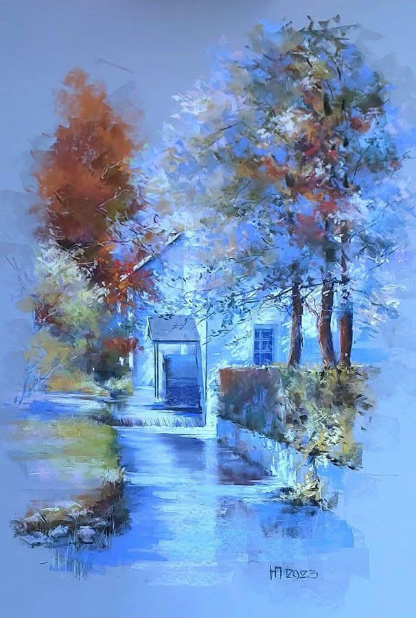 Natalia Polikorpova,
Russian artist, Born 1968;
Dry pastel on cardboard.