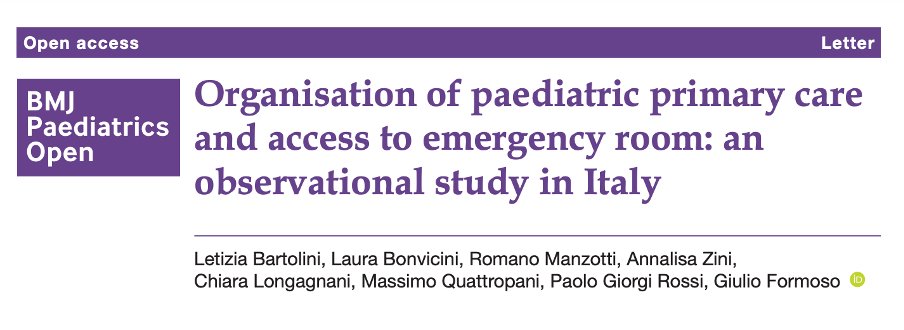 BMJ Paediatrics Open (@bmj_po) on Twitter photo ๐ฅ Children in Italy with consistent paediatric primary care are less likely to visit the Emergency Departments!
Understanding primary care models can help reduce unnecessary A&E visits.
<a href="/g_formoso/">giulio formoso</a>
๐ doi.org/10.1136/bmjpo-โฆ
#PrimaryCare #Paediatrics ๐ฅ Children in Italy with consistent paediatric primary care are less likely to visit the Emergency Departments!
Understanding primary care models can help reduce unnecessary A&E visits.
<a href="/g_formoso/">giulio formoso</a>
๐ doi.org/10.1136/bmjpo-โฆ
#PrimaryCare #Paediatrics