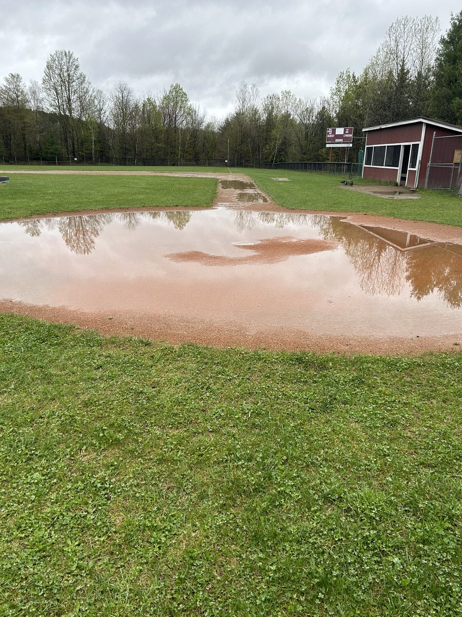 Little wet today <a href="/LyndonInstitute/">Lyndon Institute</a> it can stop raining anytime now! #uncle #vthsbaseball