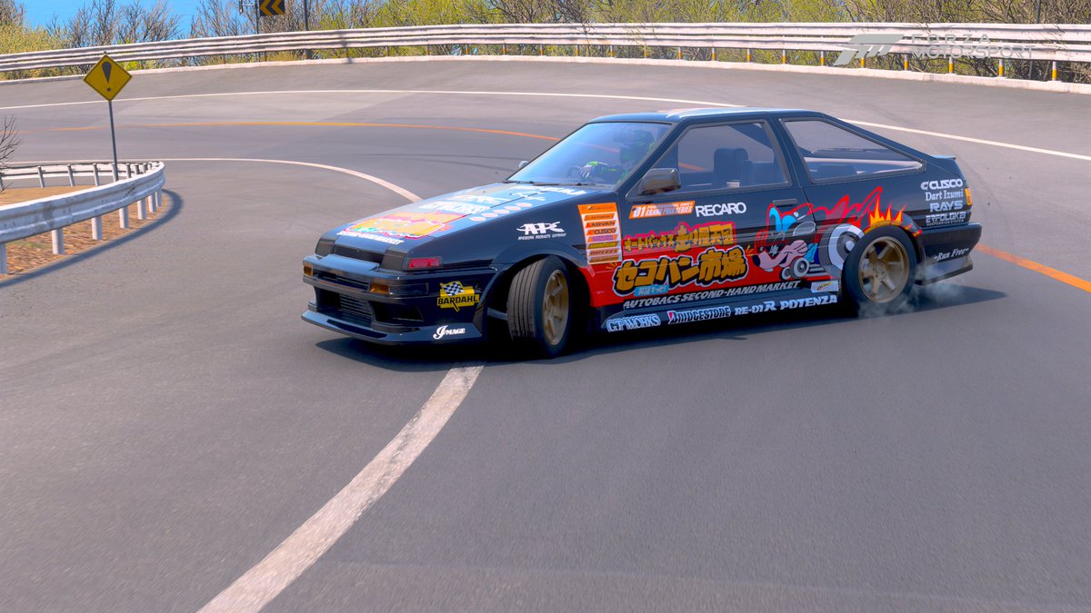Im_JustJim's tweet image. New to @ForzaMotorsport and the updated Fujimi Kaido?
Grab an AE86 and my Gen Terasaki replica D1 livery and remember to apex those curves