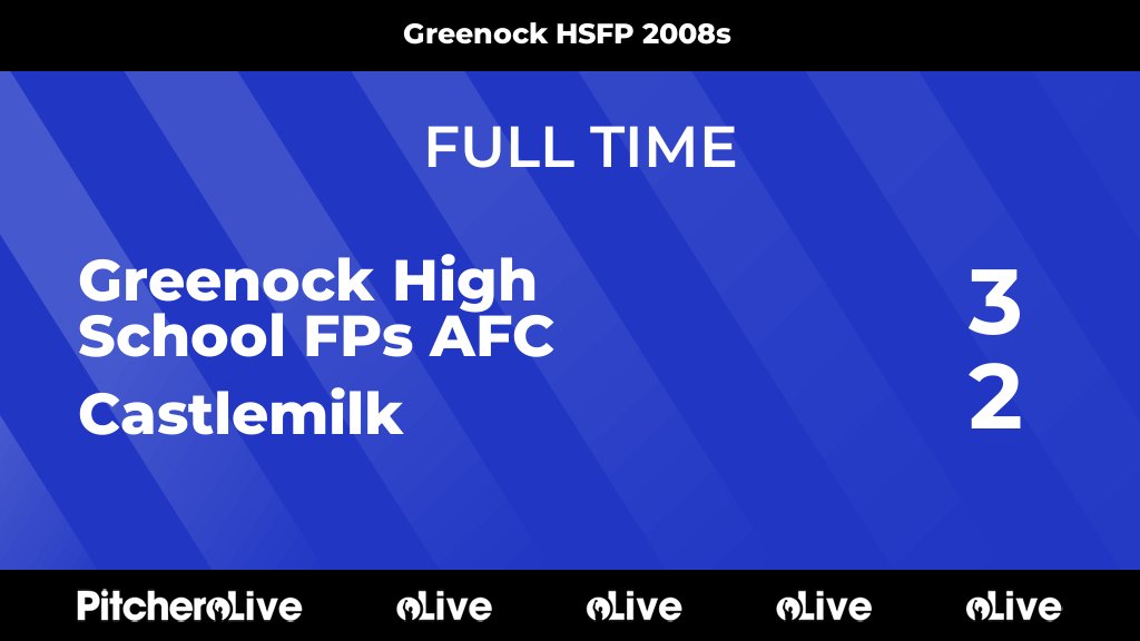FULL TIME: Greenock High School FPs AFC 3 - 2 Castlemilk
#GRECAS #Pitchero
pitchero.com/clubs/greenock…