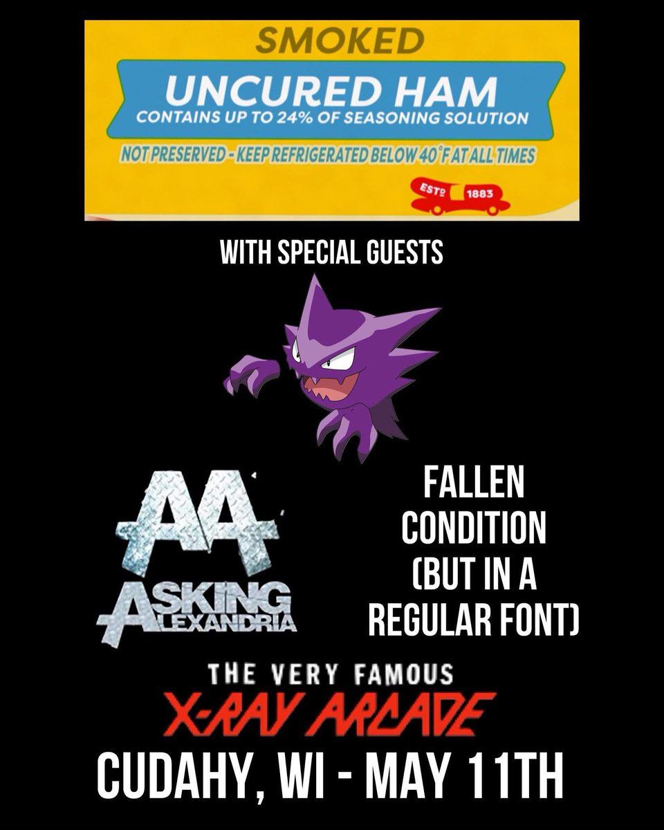 Name a whackier line-up. 😐 

#tomorrow #livemusic