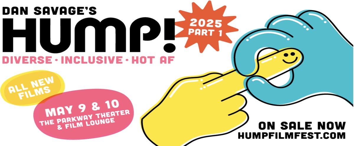 #HUMP! Film Festival - 5/10 -DAY 2
6:30pm-SOLD OUT
9pm- 26 tix left!
Tics: Part One film descriptions + teaser video HERE: humpfilmfest.com/#part1films
#humpfilmfestival2025 #humpfilmfestival #dansavage #humpfilmfestivalpittsburgh #filmfestival #eroticfilmfestival #hump20thanniversary