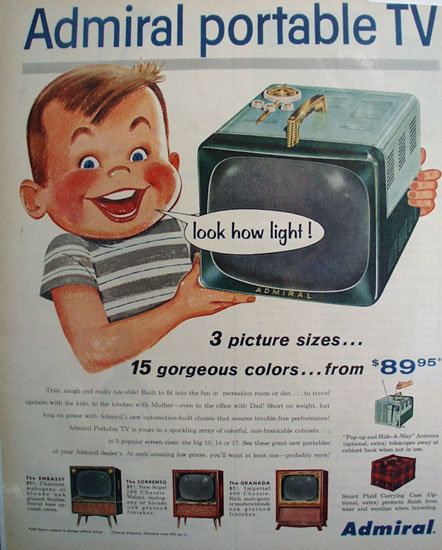 cattledoggo's tweet image. 1957 admiral 10&quot; portable TV I&apos;ve acquired! All originals even came with the case! 
Was super nervous when it came in cause it was delivered across the country and afraid of the CRT being necked. Glad it came in one peace
