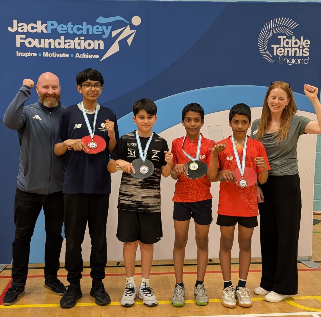 Congratulations to Wilson’s Y8 Students Arjun &amp; Anirudh (both in red) who finished 1st &amp; 3rd at the Jack Petchey U13 Table Tennis Individual Finals! Well done boys 🏓👏🏻🥇🥉