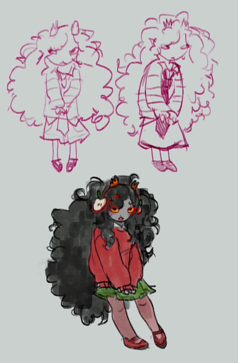 Wait guys did I ever show you her…. Minkyi my beloved…….  I love making homestuck ocs…. So much…