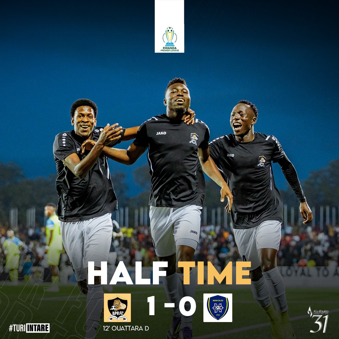 APR FC takes a 1-0 lead at halftime against Amagaju FC