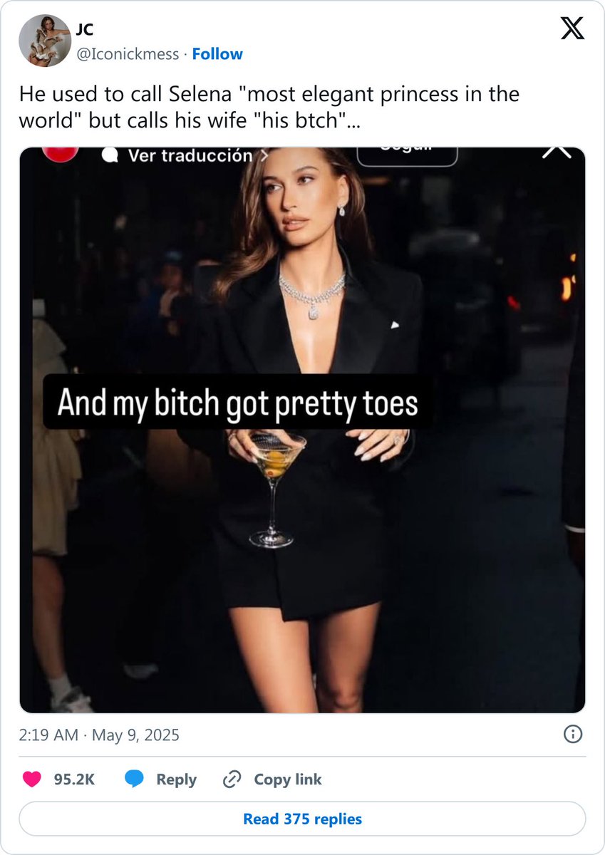 HBieberDaily's tweet photo. BREAKING NEWS: Hailey Bieber is threatening to sue an X user after a viral post compared the way Justin Bieber addresses his ex-girlfriend Selena Gomez and his wife Hailey. 

Rhode Skin founder Hailey Bieber is being labeled 'insecure' and 'bothered' by social media users. https://t.co/9tswpRtGXh