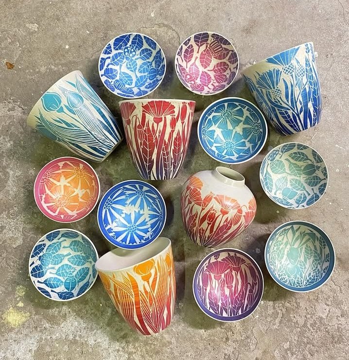 Inge Burgerhoudt contemporary  ceramics artist from the Netherlands who works under the title Kleur Keramiek #WomensArt