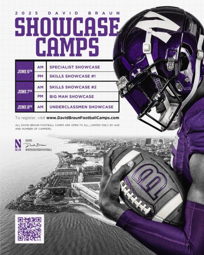 Thank you for the camp invite <a href="/coachcobwhite/">Jacob White</a> <a href="/NUFBFamily/">Northwestern Football</a>