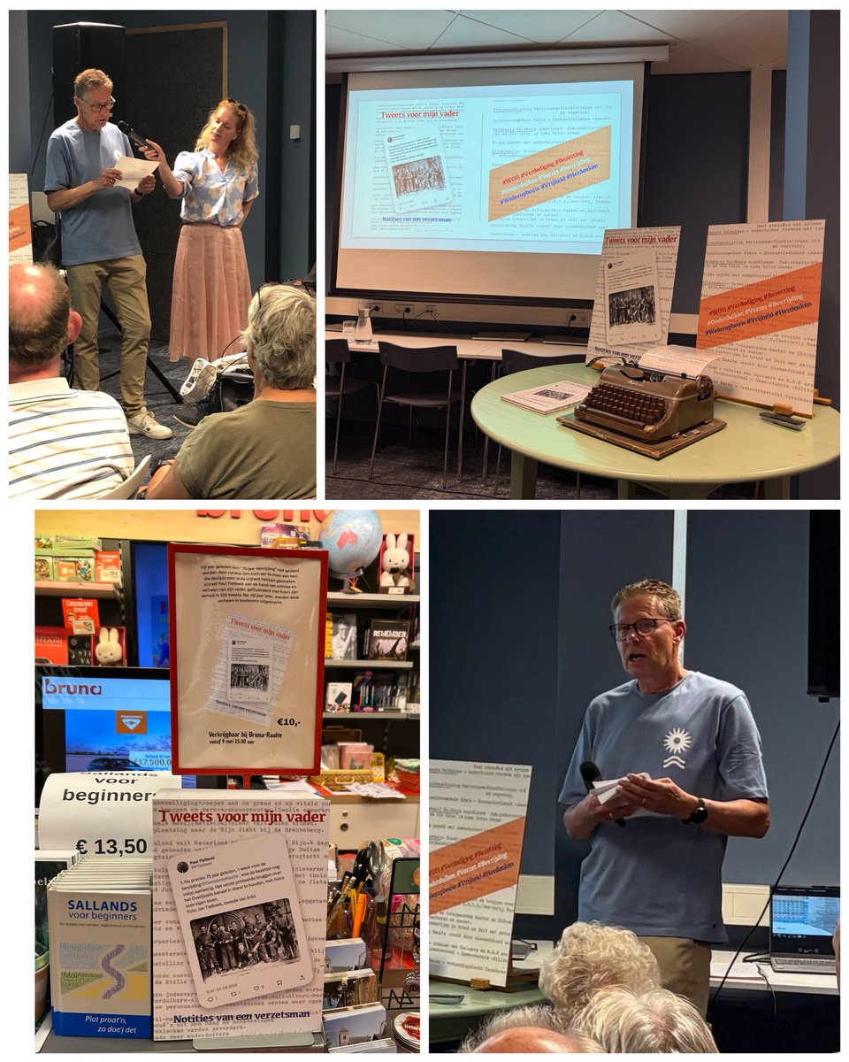 Gisteren mocht ik voor een enthousiaste volle zaal <a href="/biebraalte/">bibliotheekraalte</a> mijn boek “ Tweets voor mijn vader-Notities van een verzetsman” presenteren. Tweets over de oorlogsverhalen van mijn vader, geschreven in coronatijd. Het boek is nu verkrijgbaar voor €10 <a href="/Bruna_nl/">Bruna</a> <a href="/GemeenteRaalte/">Gemeente Raalte</a>