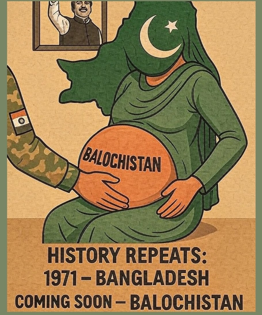AkashGajanan15's tweet photo. History will repeat...
Balochistan is not pakistan!
#IndiaPakistanWar2025 
#OperationSindooor 
#pakistanmurdabad https://t.co/byCGyw5mkj