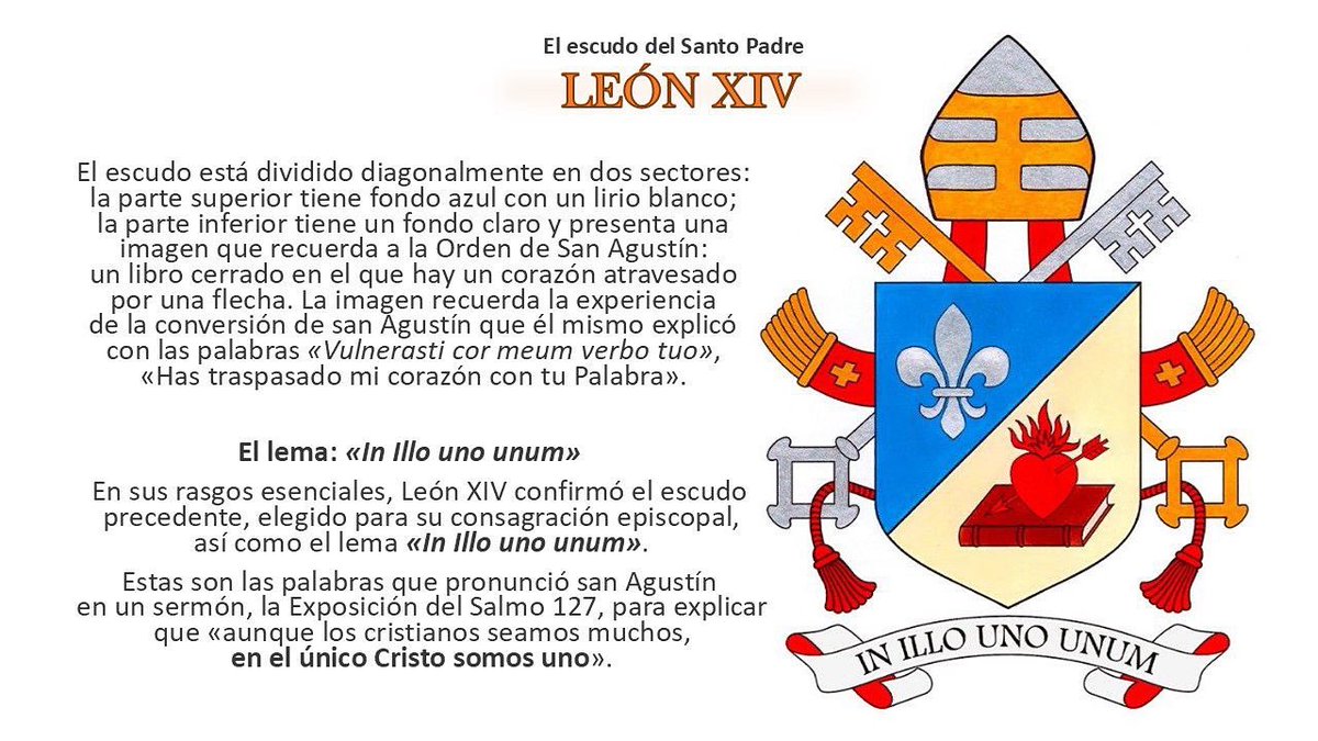 Diócesis de Iztapalapa on X: "¿Conoces el escudo del Papa León XIV? Aquí te  contamos el significado de cada símbolo que lo compone ✝️🕊️🛡️ ¡Descubre  su mensaje espiritual y pastoral! https://t.co/oD5wyKtlGS" /